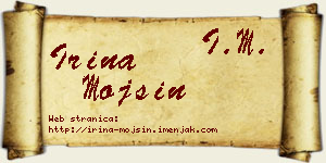 Irina Mojsin vizit kartica